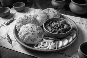 Poori With Chana Aloo Sabzi