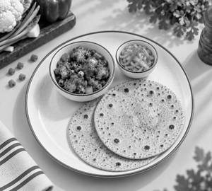 Gobi Manchurian + 2 Phulka Chapatis + Spiced Onion