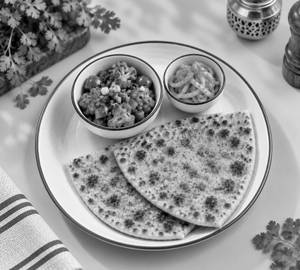 Gobi Manchurian + 2 Ghee Parathas + Spiced Onion