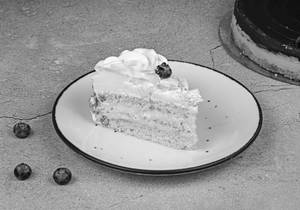 Italian White Forest Cake Slice