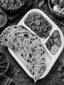 Aloo Paratha (2pcs) With Pindi Chole Thali