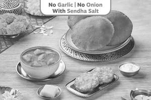 Rajgira Poori & Aloo Hing 3 Course Vrat Thali (No Onion No Garlic)
