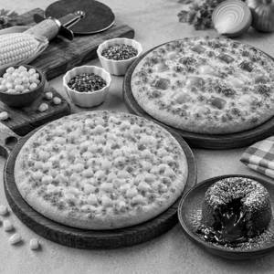 Onion Pizza, Sweet Corn Pizza & Fusion Chocolava Combo