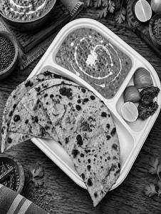 Pyaz Mirchi Paratha (2pcs)with Dal Makhani Thali