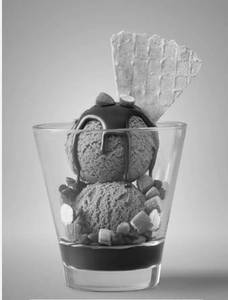 Choco almond sundae