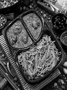 Manchurian + Noodles Thali