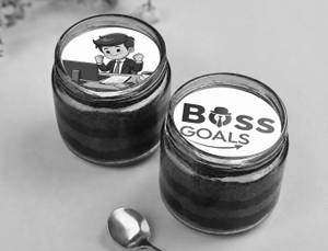 Boss Day Chocolate Poster Jar Cake Duo (180ml each)