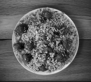 Manchurian egg fried rice
