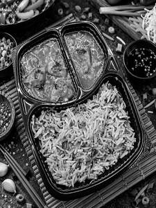 Chilly Paneer + Fried Rice Thali