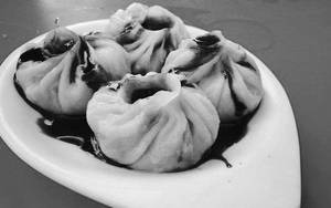 Chocolate momos [steamed]