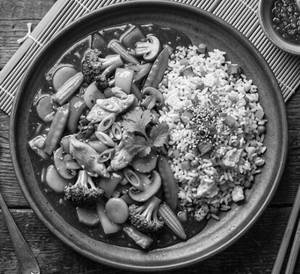 Wok Stir Fry Gravy with Fried Rice