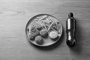 2 CREAMY CORN Crispers+2 VEG BITE + FRENCH FRIES + 1 BOTTLE  COLD DRINK