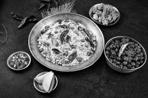 Kala Chana Ghugni with Chura Fry with Peanuts (Poha Chiwada)