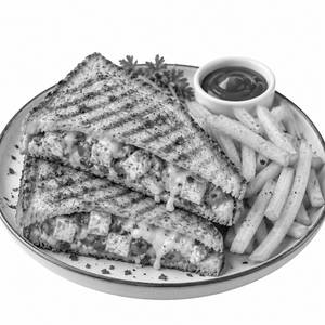 Paneer Grilled Sandwich With Fries