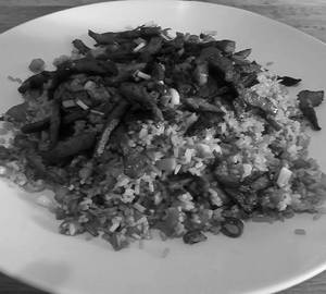 Fried rice beef