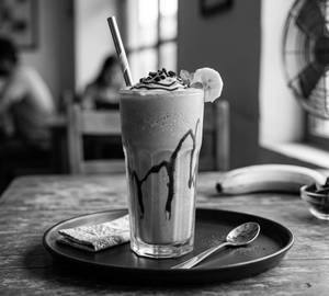 Chocolate banana milkshake