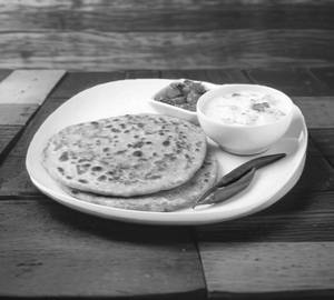 2 Aloo Paratha With Curd