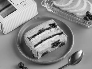 Lemon Blueberry Cake Slice