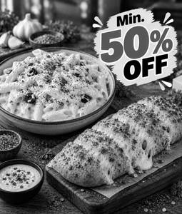 White Sauce Pasta + Stuffed Garlic Bread