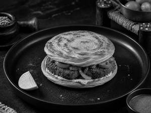 Mutton Galouti Paratha Burger