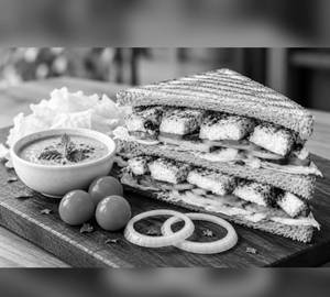 Tandoori Paneer Club Sandwich