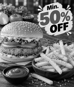 Veg Burger + Salted Fries