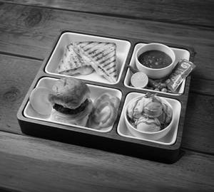 Chicken Sandwich + Beef Kebab Pav + Ice Cream