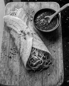Schezwan noodles dosa