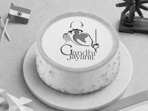 Gandhi Jayanti Special Butterscotch Photo Cake - 500Gm