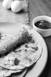 Double Omelette With Double Double Omelette With Chapati