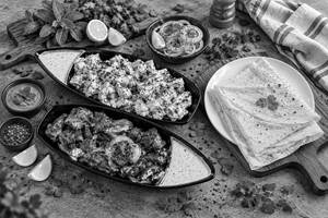 Malai Chaap[half] +Punjabi Chaap [half] + 4 Roomali Roti