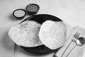 Appam (2 Pcs) With Sambar & Chutney