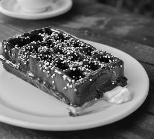Triple chocolate waffle