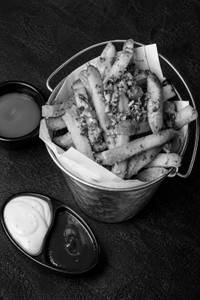 French Fries Garlic and Cilantro
