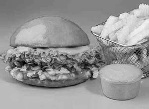 Classic Chicken Burger + Crinkle Cut Fries