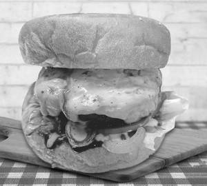 Smoked Pork BBQ Cheeseburger