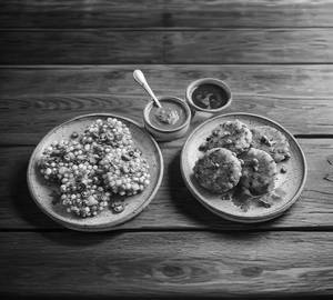Sabudana Tikki + Aloo Tikki