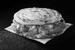 Smoky Chipotle Chicken Paratha Burger.