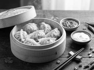 Veg steam momos