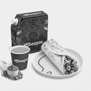 Protein Chai with Chicken Tikka Roll