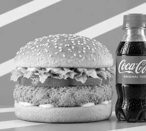 Crispy Veg Burger With Coke 150 Ml