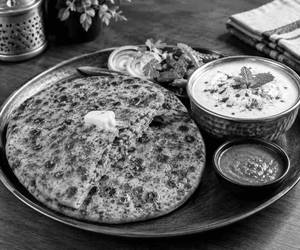 STUFF PARANTHA WITH CURD