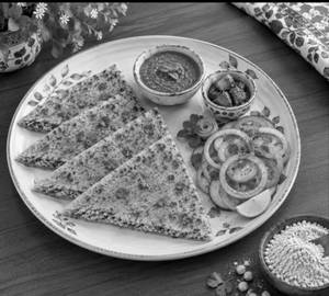 Sattu Paratha (2 Pcs, Served With Chutney, Sauce, Salad & Pickle)