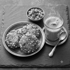 Desi Chai With Sabudana Vada