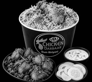 Chicken Bucket Biriyani (Mini Serves 6) With Kabab (200Grams)