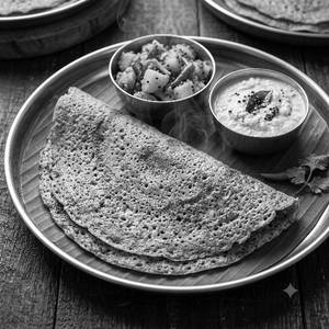 Kuttu Dosa With Potato Bhaji