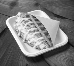 White chocolate waffle