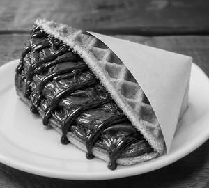 Dark chocolate waffle