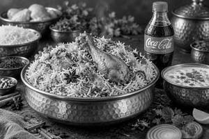 Chicken Dum Biryani (650 Ml) + Coke (200 Ml) + Raita