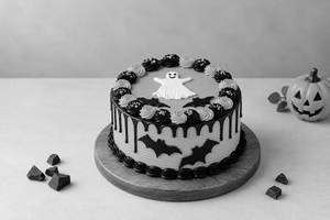 Orange & Black Ghost Cake 800g